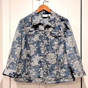 Chico’s Floral Denim Jacket